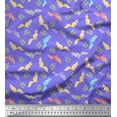 thumbnail image 1 of Soimoi polyester Crepe Fabric Dot,Leaves & Fox Animal Printed Fabric 1 Yard 42 Inch Wide, 1 of 3