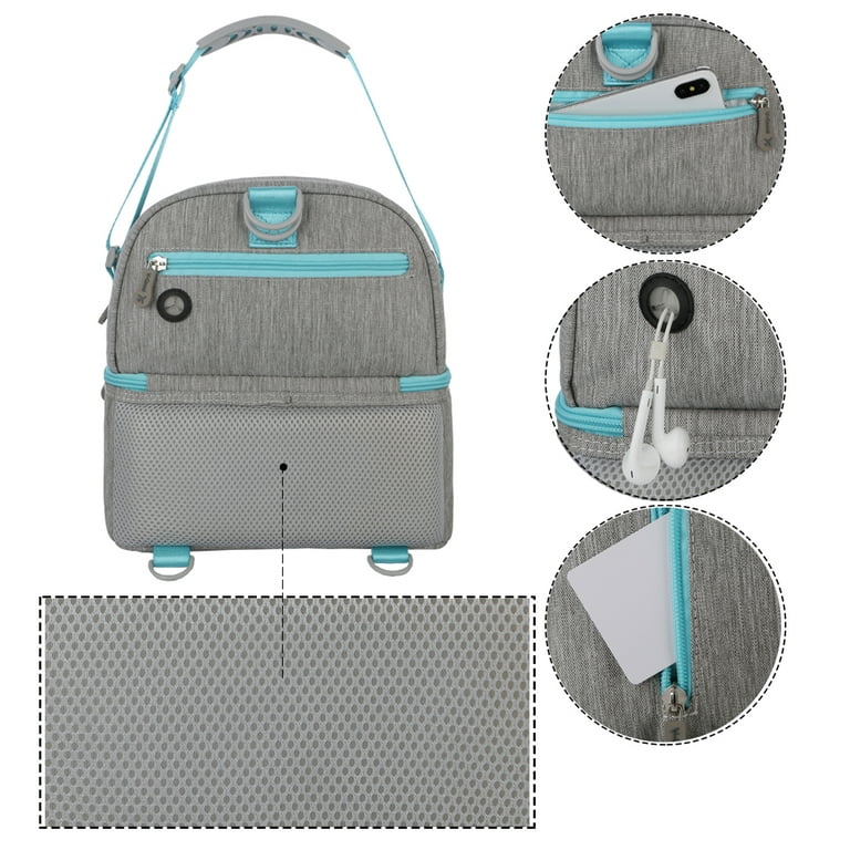 Momcozy Breast Pump Bag Diaper Bag Tote, Detachable Double Layer, Separate  Storage Area for Breast Pump, with Changing Pad and 3 Insulated Pockets