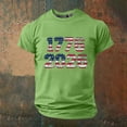 thumbnail image 2 of Rggeeun Men'S T-Shirts Red White And Blue Stripes 1776-2026 Graphic Print Short Sleeve Crew Neck Casual Comfortable For 4th Of July Pool Party Vintage Tee,Green,Xxl, 2 of 4
