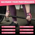 thumbnail image 5 of WYOX Lifting Wrist Straps for Weightlifting, Powerlifting, Strength Training, Deadlifts – Padded Support ,Pink, 5 of 8