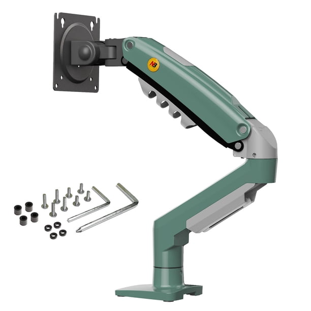 Soporte de Brazo Ajustable para Monitor de 10"-17" NB F80 | Ergonómico y Giratorio | Verde