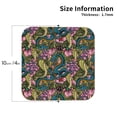 thumbnail image 2 of Yiaed Snake And Flower Print Leather Coasters for Drinks - Cup Coasters Coffee Table Kitchen Table Bar, Home & Office Gifts Handmade Drink Coasters-Square, 2 of 6
