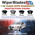 thumbnail image 2 of 2006 Pontiac Pursuit Beam Wiper Blades Wipers w/1yr Warranty (Set of 2), 2 of 5