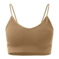 thumbnail image 3 of Women Padded Bralettes Sports Bras For Pack V Neck Bando Bra For Women Girls Top Vest Big And Tall Tops Girl Crop Top Bartender Tops for Women 4 Cropped Tops Any Day Athletic Top Pajama Shirt Women, 3 of 5