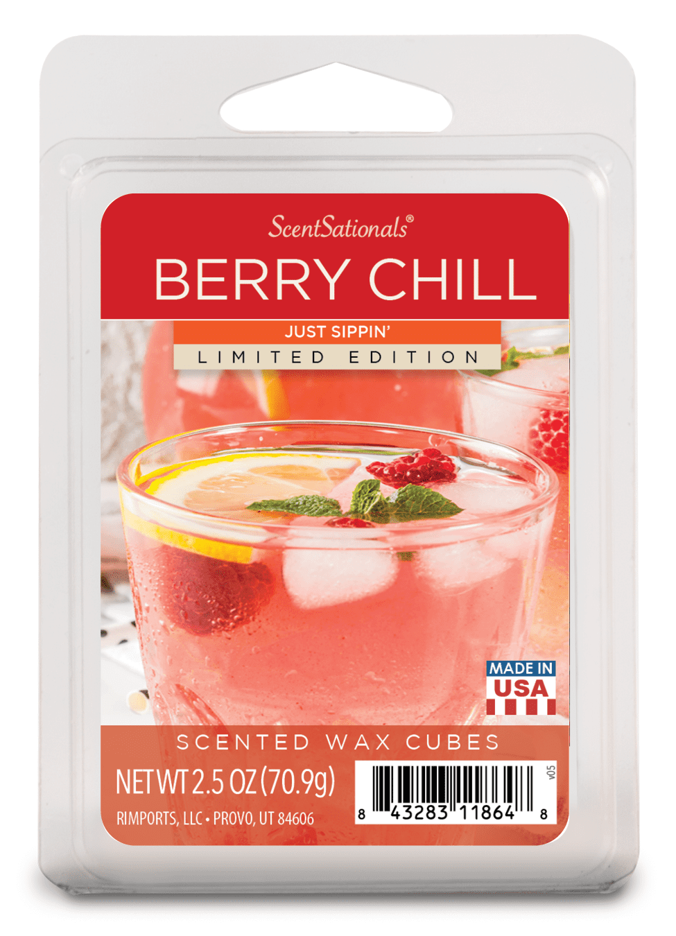 Berry Chill Scented Wax Melts, ScentSationals, 2.5 oz (1-Pack)
