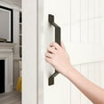 thumbnail image 4 of CCJH 12" Sliding Barn Door Handle Handle Pull Set Industrial Style Black Metal Finish, 4 of 5