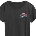 thumbnail image 3 of Marvel Captain America - Retro Distressed Flag - Women's Short Sleeve Graphic T-Shirt, 3 of 5