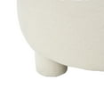 thumbnail image 4 of DecMode Polyester Rounded Barrel Lounge Chair, Cream, 4 of 9