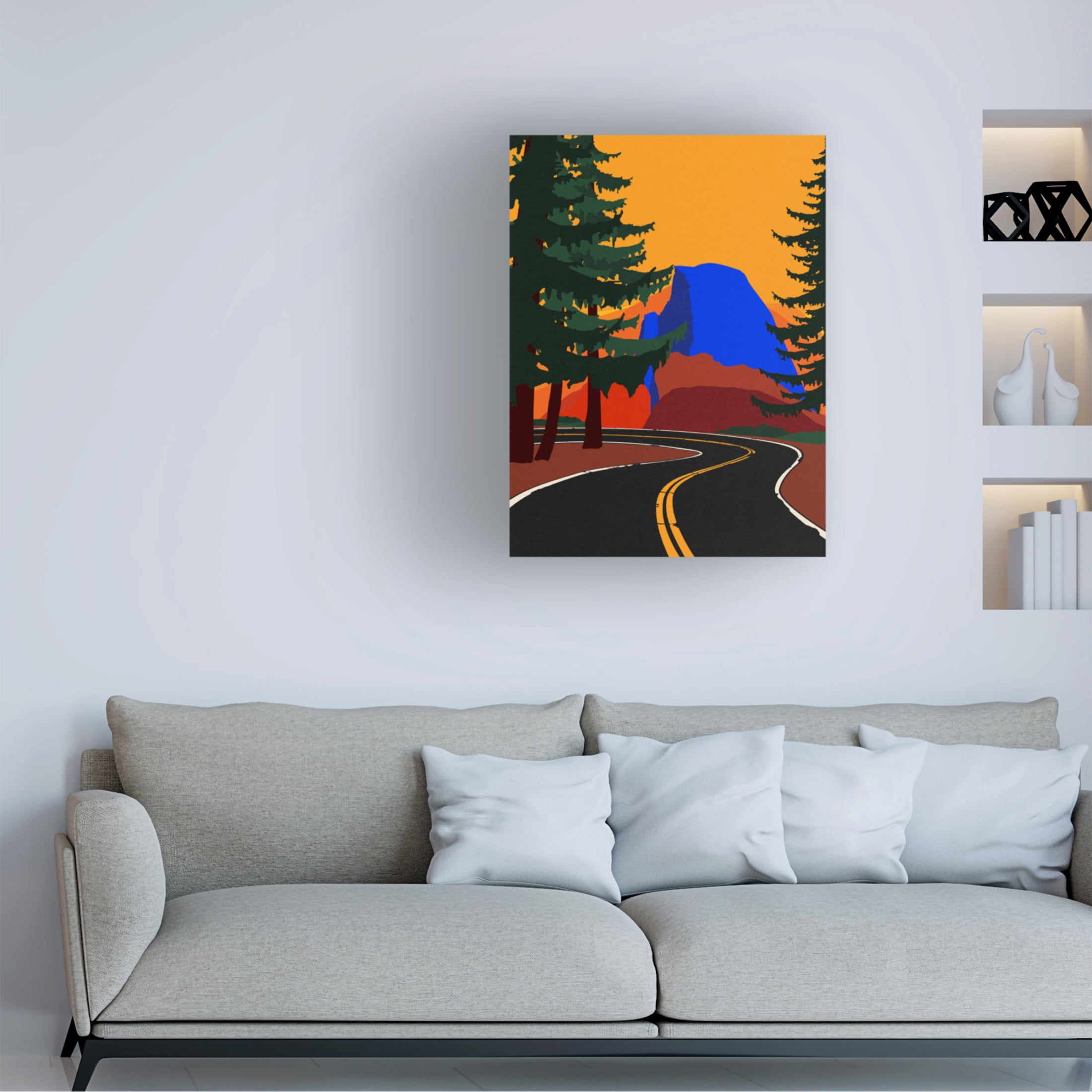 Trademark Fine Art Rosi Feist Clacier Road With Half Dome Canvas Wall Art