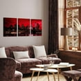 thumbnail image 3 of Hieng 3 Pieces New York City Wall Art Canvas Black and White Red Brooklyn Bridge Night Skyline Picture Photo Print Modern Cityscape Poster Painting for Home Office Living Room Decor Unframed, 3 of 6