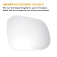 thumbnail image 3 of Right Passenger Side Rearview Mirror Glass Replacement Heated White Glass w/ Back Fit for SEAT Altea XL, 3 of 6