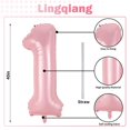 thumbnail image 2 of Lámina de 40 pulgadas con el número 1 de Balloon Lingqiang, color rosa pastel, 2 of 8