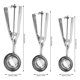 thumbnail image 5 of Injueey Juego de 3 cucharas para helado de acero inoxidable, cuchara para cavar patatas y frutas Mostrada Injueey HA004352-00, 5 of 6