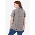 thumbnail image 2 of Woman Within Plus Size Perfect Short Sleeve Button-Down Shirt Oversized Tunic Blouse, 2 of 6