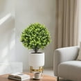 thumbnail image 6 of JHEHF 23.6inch Boxwood Topiary Trees with Ground Stake Spring Boxwood Topiary Potted Tree Home Ornament for Indoor Outdoor Home Porch Garden Festival Decor, 6 of 8