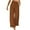 Brown, variant on WREESH Womens Wide Leg Long Palazzo Pants Fashion Summer Casual Loose Pocket Solid Button Zipper Trousers Elastic Waist Pants Brown