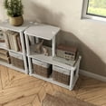 thumbnail image 3 of Furniture of America Brooks Adult Open Display Shelf Bookcase, 3-Cube Shelves, Greige, 3 of 16