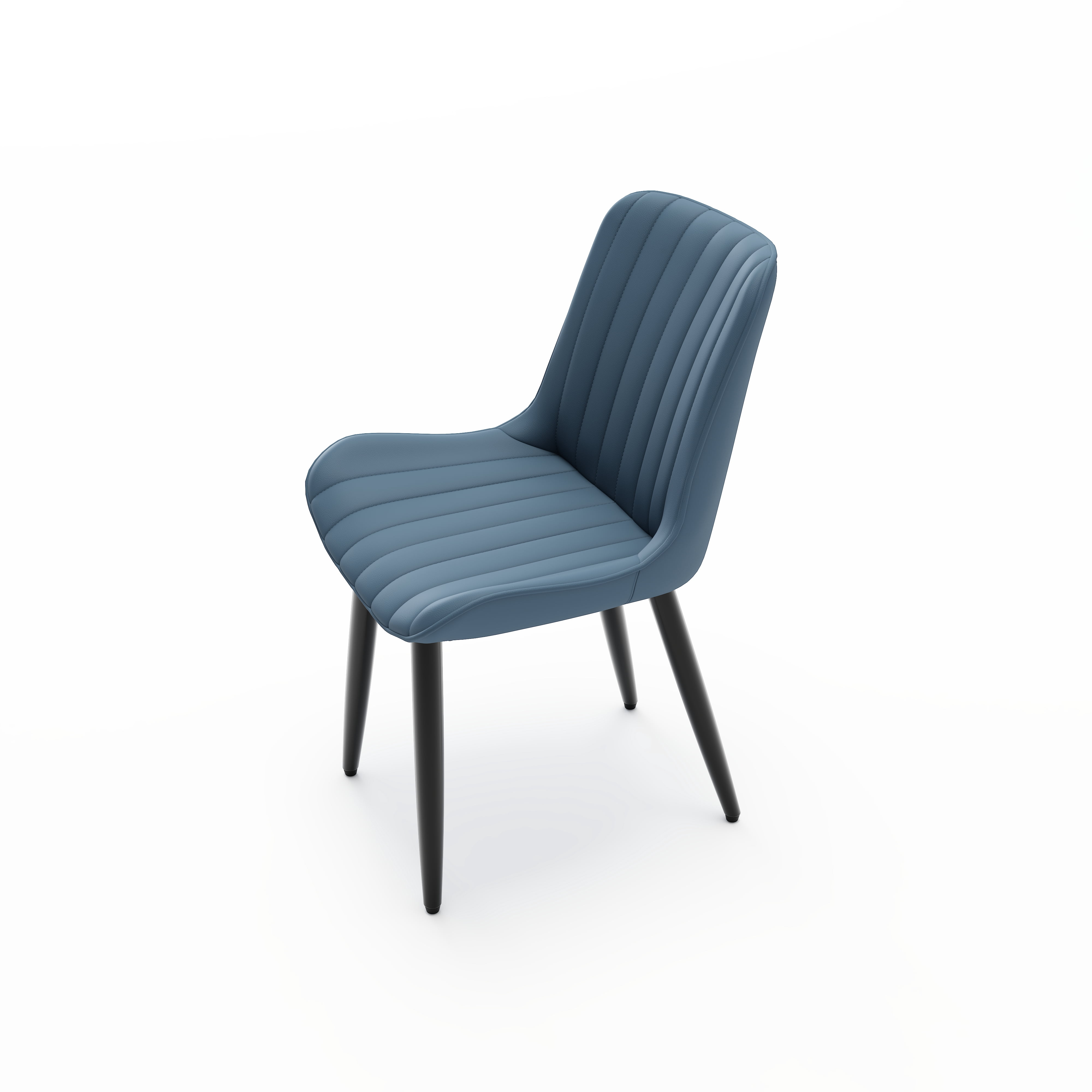 Modern Velvet Upholstered Dining Chairs with Metal Legs, Accent Chairs, Black