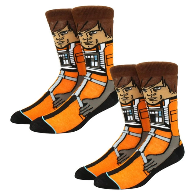 Calcetines Largos SockStarWar10 2 Par 6.5-10.5US Luxe Skywalker Calcetines Tubo Medio Algodón.