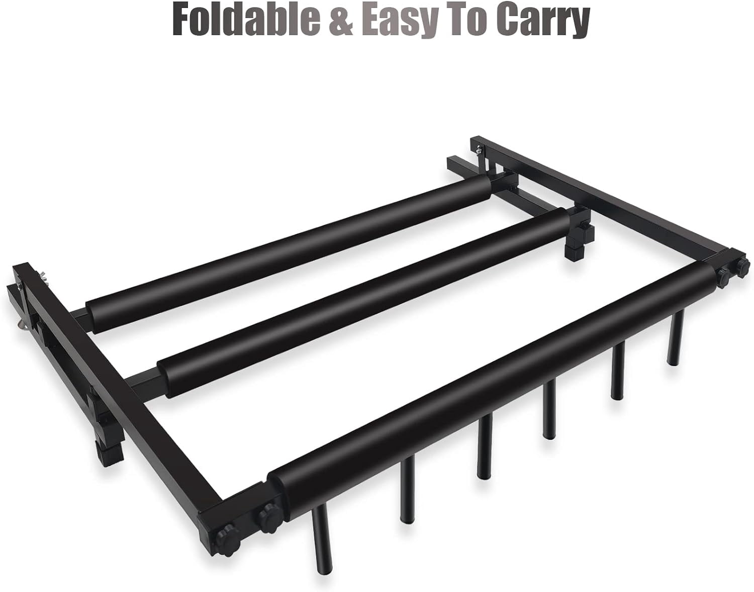 Youngshion 7-Space Foldable Universal Multi Guitar Stand Portable Collapsible Instrument Floor Guitar Rack Holder w/ Foam Padding - For Acoustic, Electric, Bass Guitar & Guitar Bag / Case