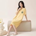 thumbnail image 1 of Ropa de dormir larga de verano para mujer, camisón holgado de manga corta adelgazante de talla grande MM de 200 libras de capacidad máxima, ropa para el hogar, 1 of 5