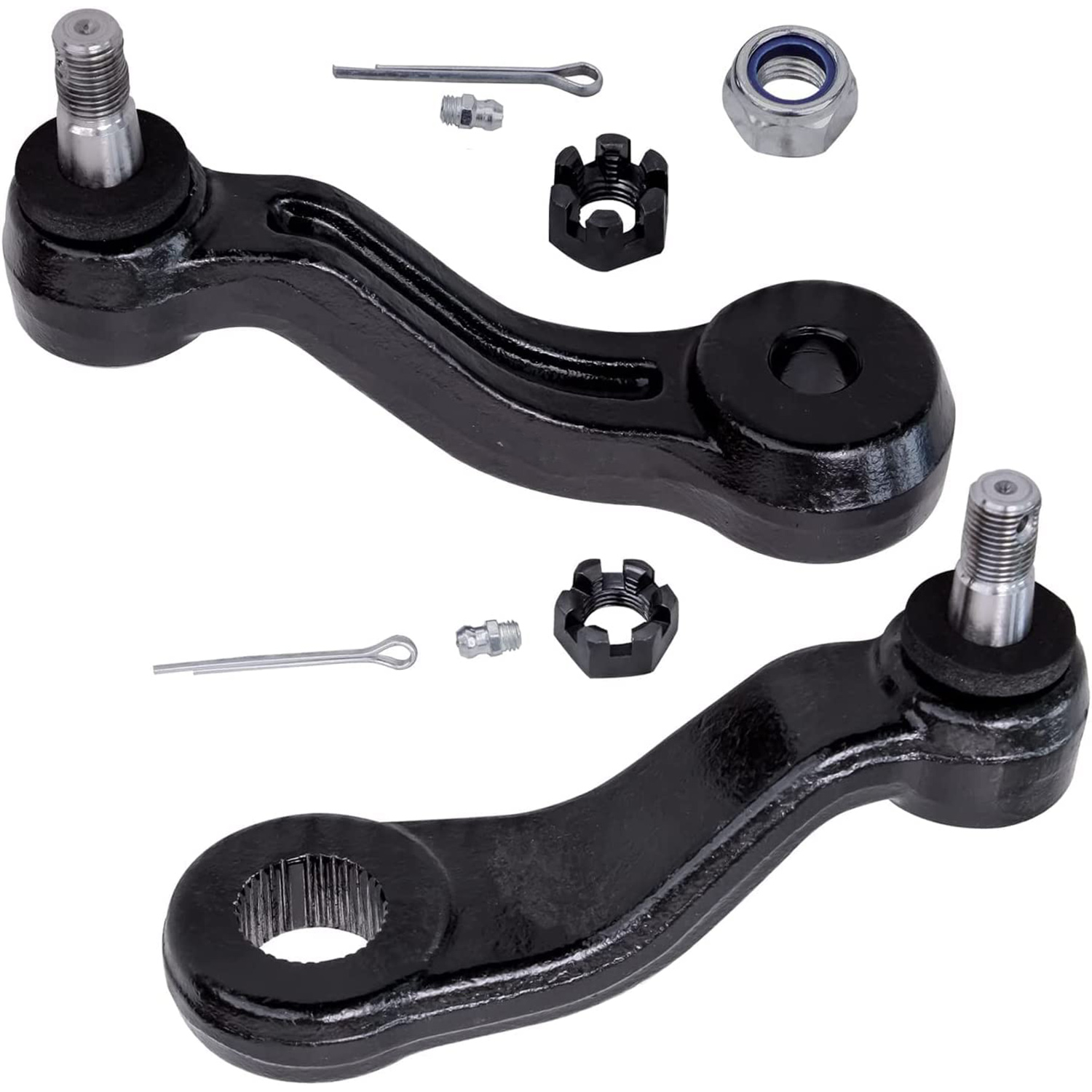 Detroit Axle - Front End 15pc Suspension Kit for Chevy GMC C1500 C2500 Suburban C3500, Upper Control Arms Lower Ball Joints Sway Bars Tie Rods Adjusting Sleeves Pitman Idler Arms Bracket
