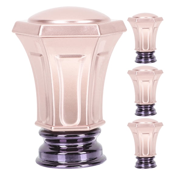 QIDITONG 4-Pack Vintage Rose Curtain Rod Finials Decorative Drapery Rod End Caps for Window Curtain Poles