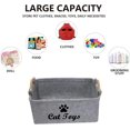 thumbnail image 5 of Organizador de juguetes de fieltro para mascotas, cesta de almacenamiento ecológica para juguetes de cachorros, cofre para mantas, correas y alimentos, elegante y funcional, gris claro, 5 of 5