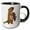 Black/White, variant on 3drose, Cool Humorous Sea Otter with Colorful Fish Cartoon, 11oz Mug