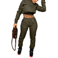 thumbnail image 1 of Akmipoem Women Hoodie Tracksuit 2 Piece Fall Outfit Crop Pullover Jogger Sweatpants Sweatsuit Set, 1 of 5