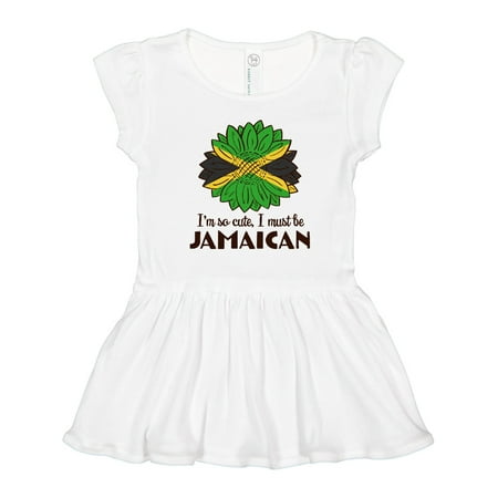 

Inktastic I m So Cute I Must Be Jamaican Jamaica Flag Sunflower Gift Toddler Girl Dress
