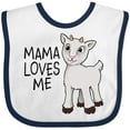 thumbnail image 3 of Inktastic Mama Loves Me Cute Goat Boys or Girls Baby Bib, 3 of 4