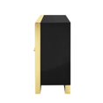 thumbnail image 4 of Posh Living Haukea 2-Shelve Modern Wood & Stainless Steel Sideboard in Black, 4 of 7
