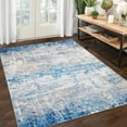 thumbnail image 2 of FairOnly Grey Blue 9'x12'Modern Abstract Machine Washable Non Slip Non Shedding Area Rug Soft Low Pile Floor Rug for Living Room Kitchen Bedroom, 2 of 7
