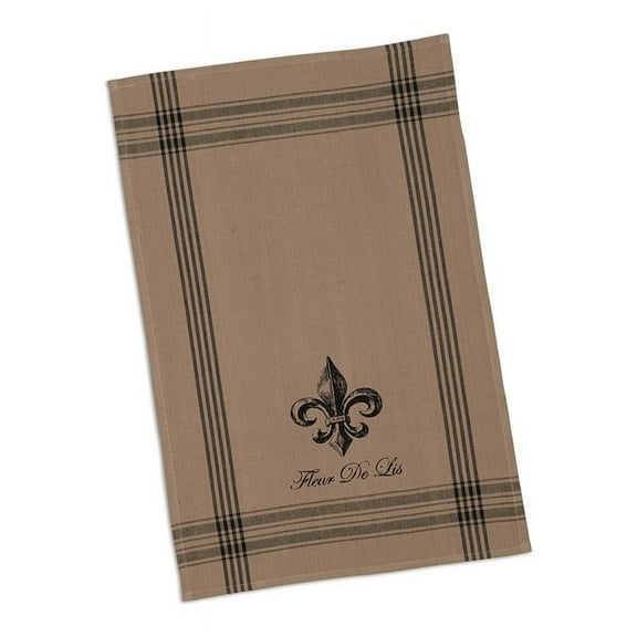 DII Modern Cotton Assorted French Printed Dishtowels in Taupe Brown (Set of 3)