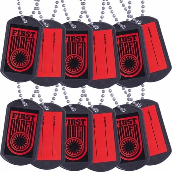 Amscan 12 CountStar Wars Episode Vll Plastic Dog Tag Favors, Multicolor