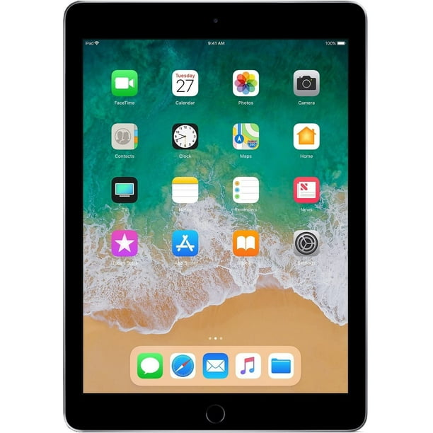 Used Apple iPad 6th Gen 128GB Wi-Fi, 9.7in - Space Gray (Scratch