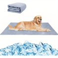 thumbnail image 1 of QUTETN Pet Summer Cooling 31. 5" x 43. 3" Double- sided availability Dog Throw Puppy Self Cat Pad Bed Cover for Home Outdoor sofa Sleeping Washable Portable Lightweight Small to Large ( Grey, S), 1 of 4