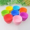 thumbnail image 4 of SPRING PARK 10Pcs Silicone Cupcake Baking Cups, Silicone Muffin Liners Reusable Baking Cups Nonstick Silicone Cupcake Liners Round, Shaped Silicone Cupcake Molds, 4 of 7