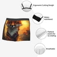thumbnail image 3 of Pofeuu Sunset Maple Tree Fox Print Men’s Boxer Briefs, Moisture-Wicking Underwear, Regular,Trunk-XX-Large, 3 of 5