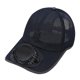 thumbnail image 1 of Gorra con ventilador solar transpirable y recargable con energía solar para playa, deportes y compras. Azul marino, 1 of 8