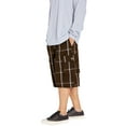 thumbnail image 6 of Shaka Wear Men's Relaxed Fit Plaid Cargo Shorts S~5XL, 6 of 13
