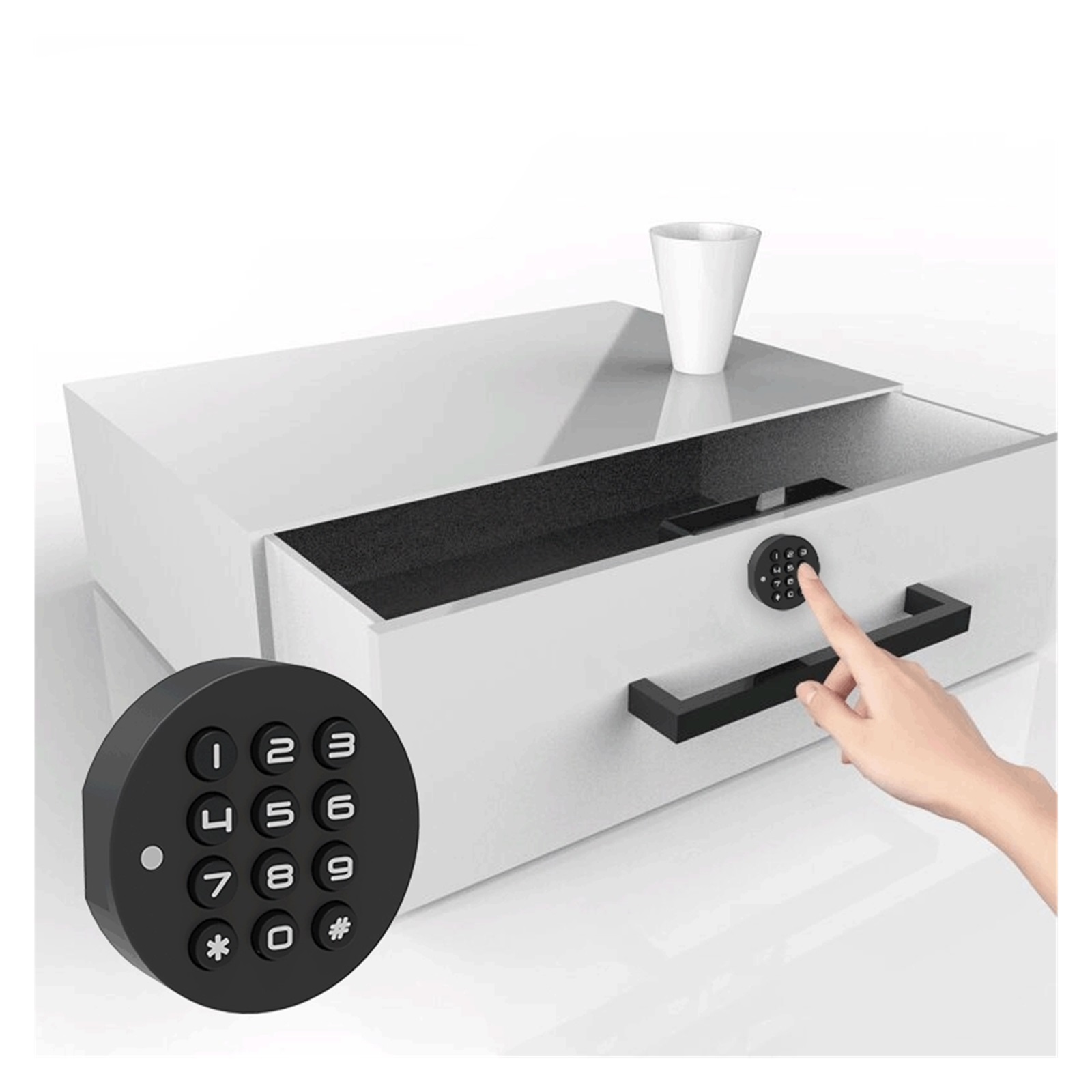 Password Lock Drawer Door Lock Anti-theif Mini Code Locker Wardrobe Gym Cabinet Electric Smart Door Lock File Lock ,Integrated Smart Home