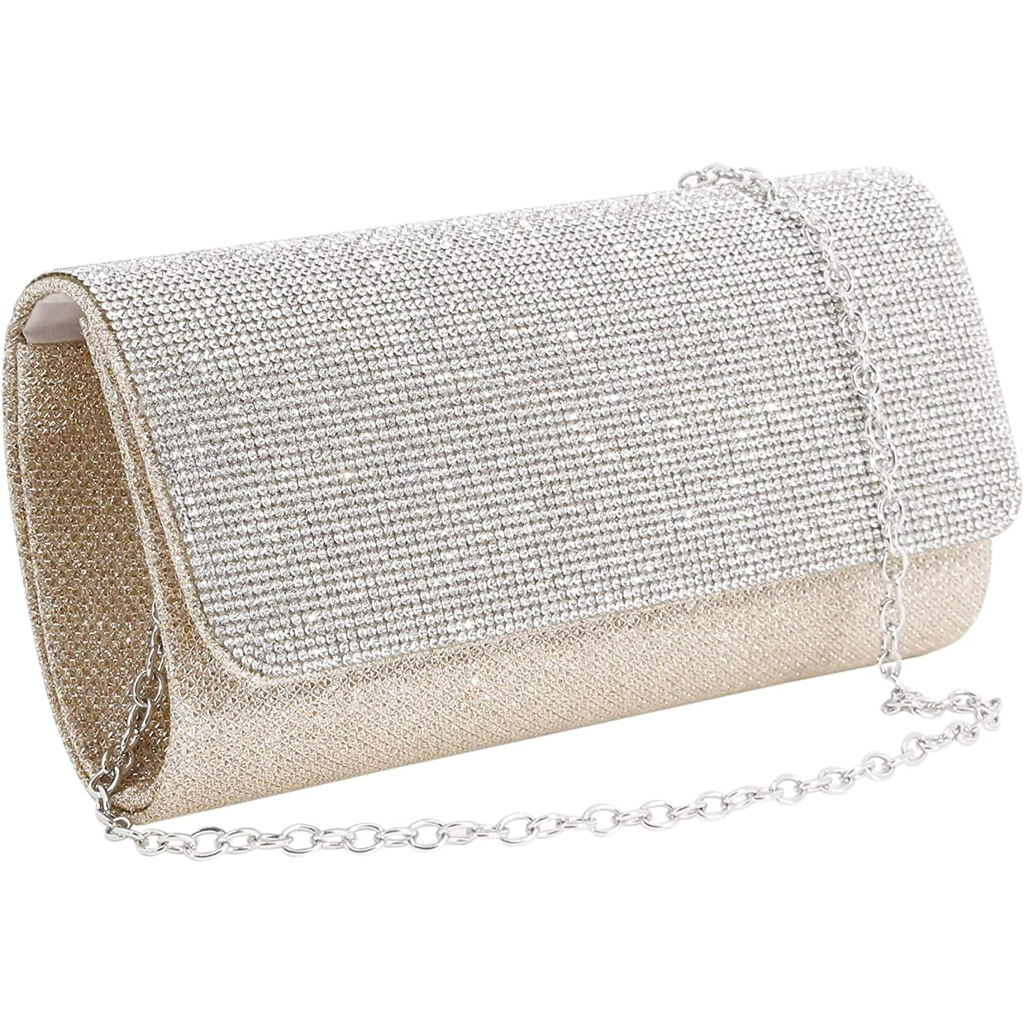 Naimo Flap Dazzling Small Clutch Bag Evening Bag With Detachable