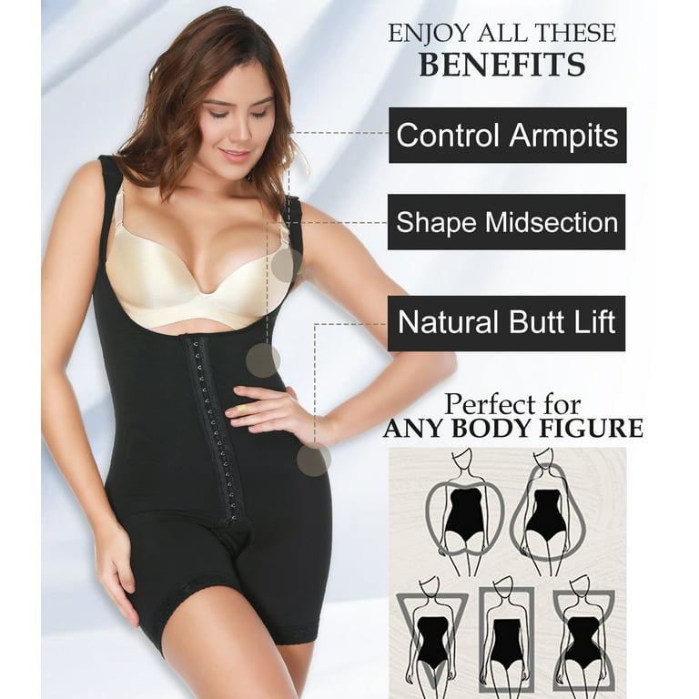 SHAPEVIVA Shapewear Tummy Control Fajas Colombianas High Compression Body  Shaper for Women Butt Lifter Thigh Slimmer 