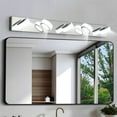 thumbnail image 2 of 29 Inch 4-Light LED Vanity Light, Modern Dimmable Bathroom Fixture with Rotatable Heads, Chrome Finish, 2 of 10