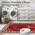 thumbnail image 5 of ODIKA 5'x7' Machine Washable Non-Slip Area Rug, Joyful Pinecone Wreath Decorative Yuletide Celebration Floor Covering High Traffic Rug with Pad, Red, 609861, 5 of 8