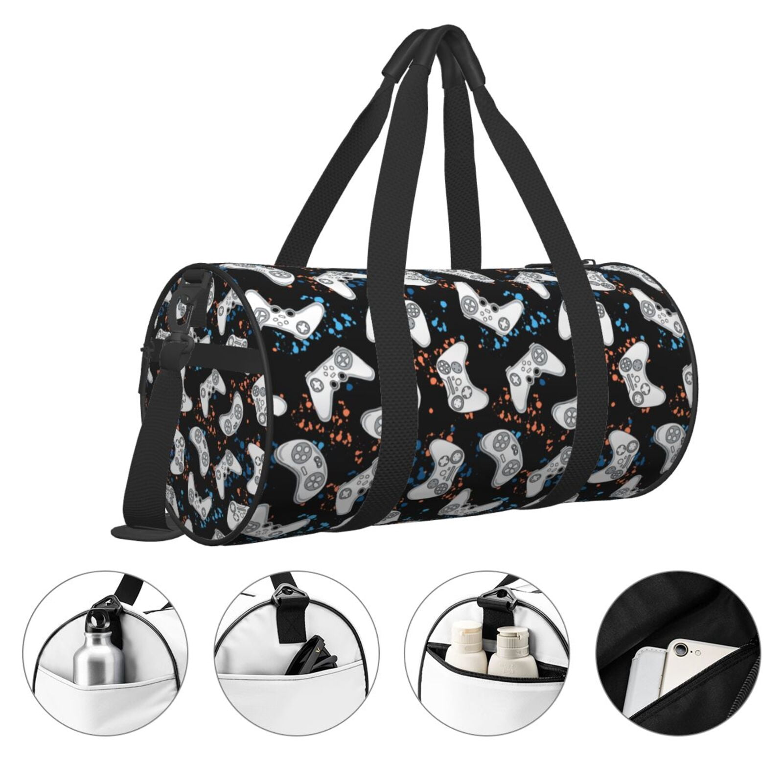 Vsdgher Game 45L Foldable Duffel Bag, Sports Gym Bag,Overnight Bag, Portable Weekender Bag for Airplanes