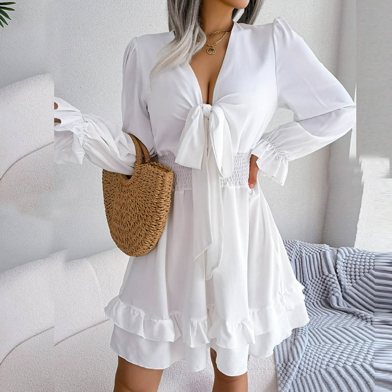 Tie front cheap summer dress