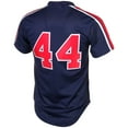 thumbnail image 3 of Men's Mitchell & Ness Reggie Jackson Navy California Angels Cooperstown Mesh Batting Practice Jersey, 3 of 4